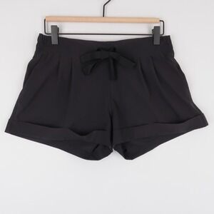 lululemon athletica Black Cuffed Drawstring Shorts